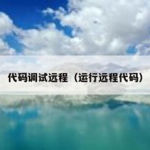 代码调试远程（运行远程代码）