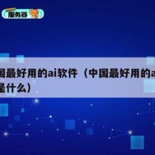 中国最好用的ai软件（中国最好用的ai软件是什么）