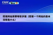 搭建网站需要哪些步骤（搭建一个网站的基本流程是什么）