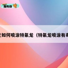 自己如何喷涂特氟龙（特氟龙喷涂有毒吗）