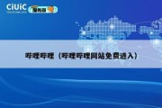 哔哩哔哩（哔哩哔哩网站免费进入）