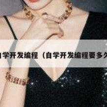 自学开发编程（自学开发编程要多久）