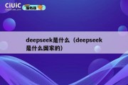 deepseek是什么（deepseek是什么国家的）