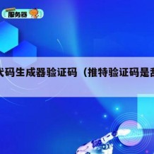 推特代码生成器验证码（推特验证码是乱码怎么办）