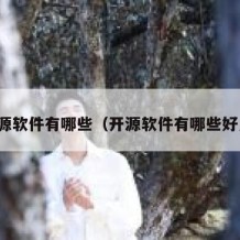 开源软件有哪些（开源软件有哪些好用）