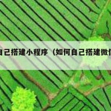 如何自己搭建小程序（如何自己搭建微信小程序）