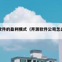 开源软件的盈利模式（开源软件公司怎么挣钱）
