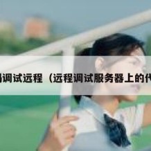代码调试远程（远程调试服务器上的代码）