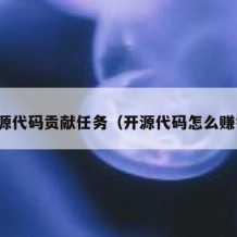 开源代码贡献任务（开源代码怎么赚钱）