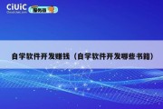 自学软件开发赚钱（自学软件开发哪些书籍）
