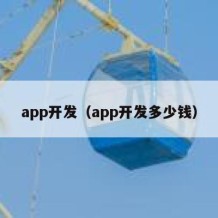 app开发（app开发多少钱）
