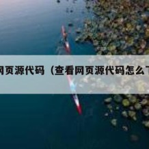 查看网页源代码（查看网页源代码怎么下载视频）