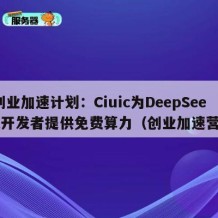 创业加速计划：Ciuic为DeepSeek开发者提供免费算力（创业加速营）