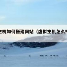 虚拟主机如何搭建网站（虚拟主机怎么搭建网站）