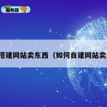 如何搭建网站卖东西（如何自建网站卖产品）