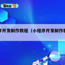 小程序开发制作教程（小程序开发制作教程视频）
