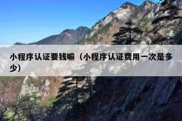 小程序认证要钱嘛(小程序认证费用一次是多少) 第1张 小程序认证要钱嘛(小程序认证费用一次是多少) 第1张