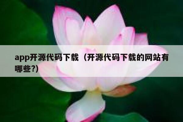 app开源代码下载(开源代码下载的网站有哪些?) 第1张 app开源代码下载(开源代码下载的网站有哪些?) 第1张