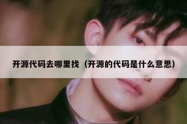 开源代码去哪里找(开源的代码是什么意思) 第1张 开源代码去哪里找(开源的代码是什么意思) 第1张