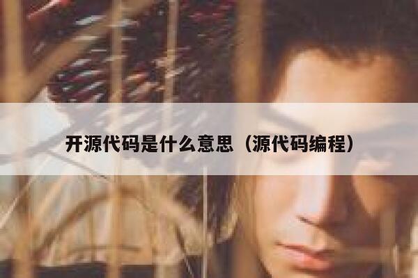 开源代码是什么意思(源代码编程) 第1张 开源代码是什么意思(源代码编程) 第1张