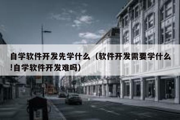 自学软件开发先学什么（软件开发需要学什么!自学软件开发难吗） 第1张