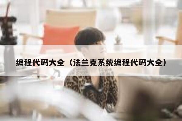 编程代码大全（法兰克系统编程代码大全） 第1张