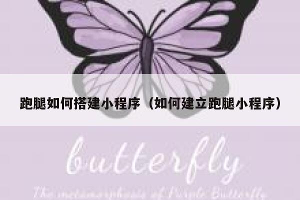 跑腿如何搭建小程序(如何建立跑腿小程序) 第1张 跑腿如何搭建小程序(如何建立跑腿小程序) 第1张