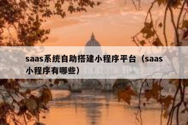 saas系统自助搭建小程序平台(saas小程序有哪些) 第1张 saas系统自助搭建小程序平台(saas小程序有哪些) 第1张