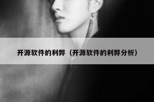 开源软件的利弊(开源软件的利弊分析) 第1张 开源软件的利弊(开源软件的利弊分析) 第1张