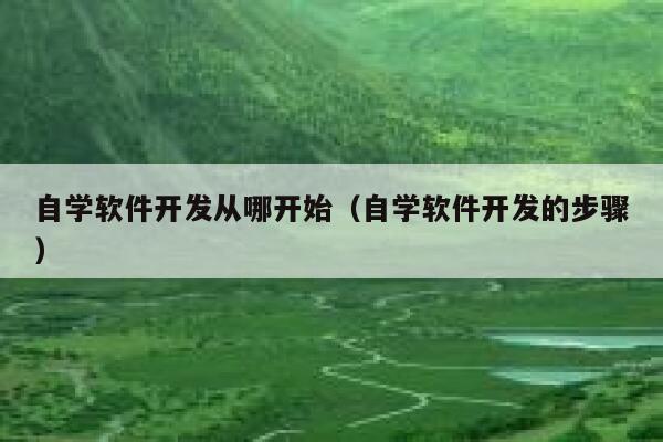 自学软件开发从哪开始(自学软件开发的步骤) 第1张 自学软件开发从哪开始(自学软件开发的步骤) 第1张