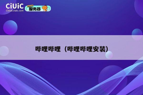 哔哩哔哩(哔哩哔哩安装) 第1张 哔哩哔哩(哔哩哔哩安装) 第1张