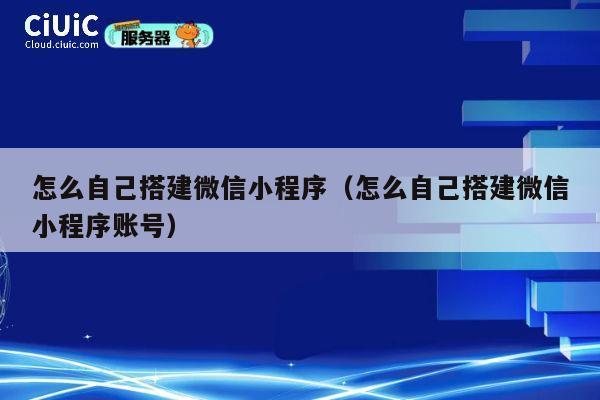 怎么自己搭建微信小程序(怎么自己搭建微信小程序账号) 第1张 怎么自己搭建微信小程序(怎么自己搭建微信小程序账号) 第1张