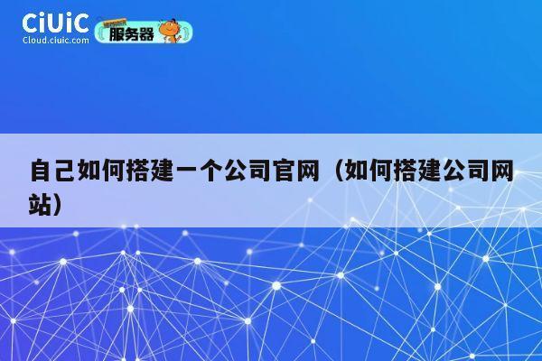 自己如何搭建一个公司官网(如何搭建公司网站) 第1张 自己如何搭建一个公司官网(如何搭建公司网站) 第1张