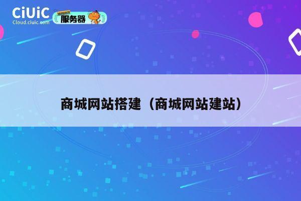 商城网站搭建(商城网站建站) 第1张 商城网站搭建(商城网站建站) 第1张