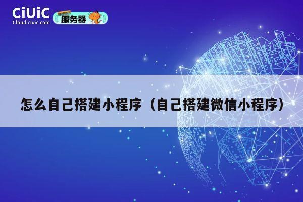 怎么自己搭建小程序（自己搭建微信小程序） 第1张