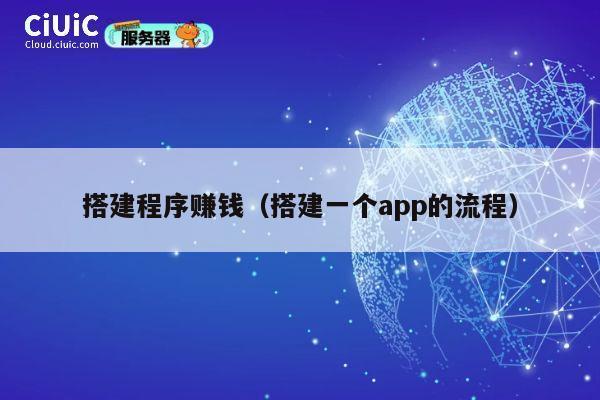 搭建程序赚钱(搭建一个app的流程) 第1张 搭建程序赚钱(搭建一个app的流程) 第1张