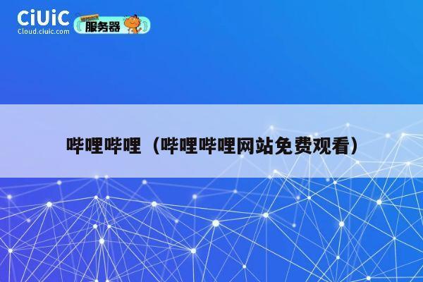哔哩哔哩(哔哩哔哩网站免费观看) 第1张 哔哩哔哩(哔哩哔哩网站免费观看) 第1张