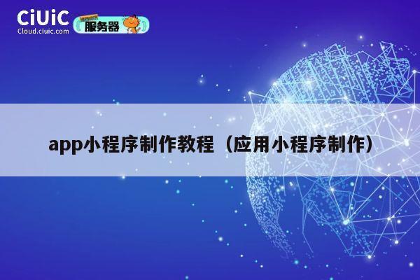 app小程序制作教程(应用小程序制作) 第1张 app小程序制作教程(应用小程序制作) 第1张