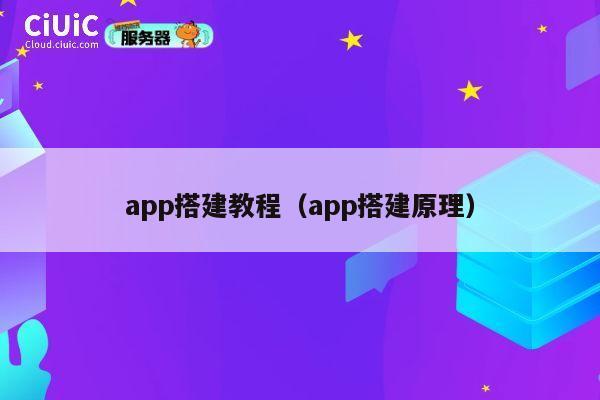 app搭建教程(app搭建原理) 第1张 app搭建教程(app搭建原理) 第1张
